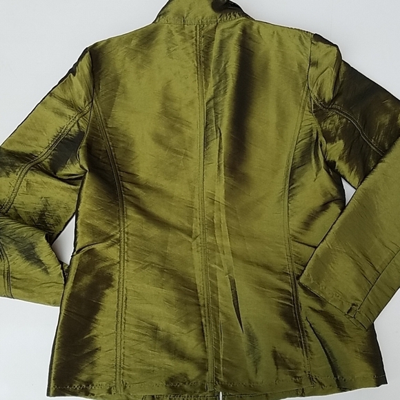 Chicos silk like jacket 0 long sleeves emerald - Picture 5 of 8